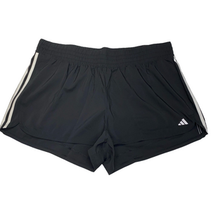 ADIDAS Women's Pacer Training 3-Stripes High Rise Shorts Black Size 3X NWT